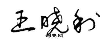 曾慶福王曉利草書個性簽名怎么寫