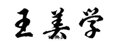 胡問遂王美學行書個性簽名怎么寫