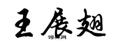 胡問遂王展翅行書個性簽名怎么寫