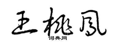 曾慶福王桃鳳草書個性簽名怎么寫