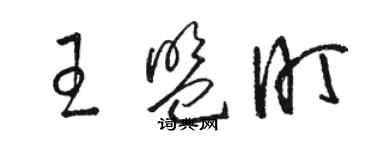 駱恆光王盟盯草書個性簽名怎么寫