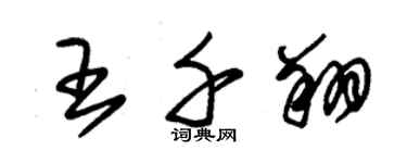 朱錫榮王千翔草書個性簽名怎么寫