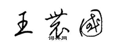 梁錦英王農國草書個性簽名怎么寫