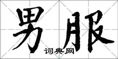 翁闓運男服楷書怎么寫