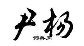 胡問遂尹楊行書個性簽名怎么寫