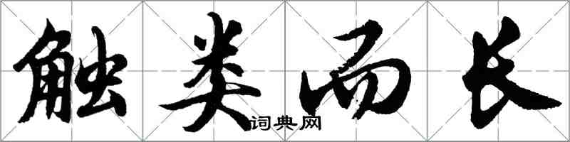 胡問遂觸類而長行書怎么寫