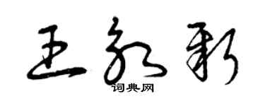 曾慶福王永新草書個性簽名怎么寫