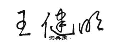 駱恆光王健明草書個性簽名怎么寫