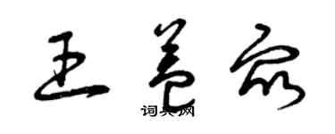 曾慶福王益眾草書個性簽名怎么寫