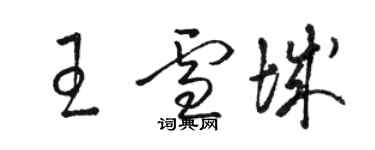 駱恆光王雪城草書個性簽名怎么寫