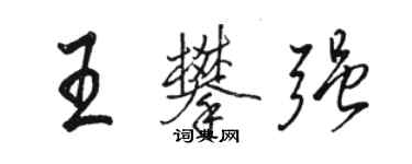 駱恆光王攀強行書個性簽名怎么寫