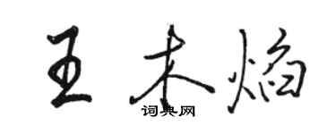 駱恆光王木焰行書個性簽名怎么寫