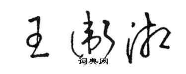 駱恆光王衛湘草書個性簽名怎么寫