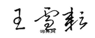 駱恆光王雪耘草書個性簽名怎么寫