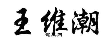 胡問遂王維潮行書個性簽名怎么寫