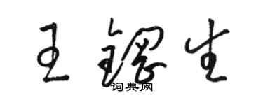駱恆光王鋼生草書個性簽名怎么寫