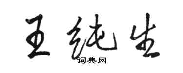 駱恆光王純生行書個性簽名怎么寫