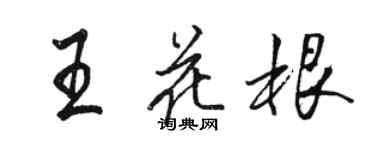 駱恆光王花根行書個性簽名怎么寫