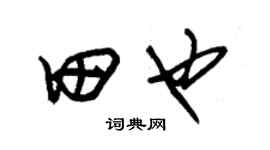 朱錫榮田也草書個性簽名怎么寫