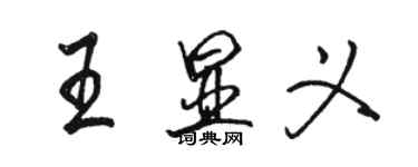 駱恆光王顯義行書個性簽名怎么寫