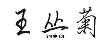 駱恆光王叢菊行書個性簽名怎么寫