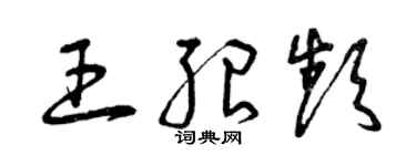 曾慶福王紹頻草書個性簽名怎么寫