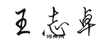 駱恆光王志卓行書個性簽名怎么寫