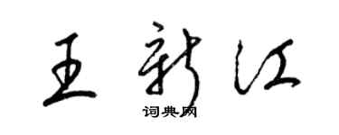 梁錦英王新江草書個性簽名怎么寫
