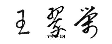 駱恆光王翠榮草書個性簽名怎么寫