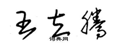 朱錫榮王立騰草書個性簽名怎么寫