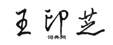 駱恆光王印芝行書個性簽名怎么寫