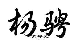 胡問遂楊騁行書個性簽名怎么寫