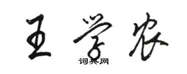 駱恆光王學農行書個性簽名怎么寫