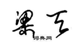 朱錫榮梁天草書個性簽名怎么寫