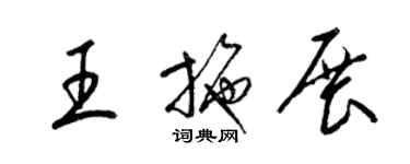 梁錦英王施展草書個性簽名怎么寫