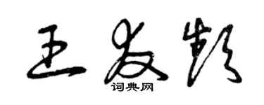 曾慶福王友頻草書個性簽名怎么寫