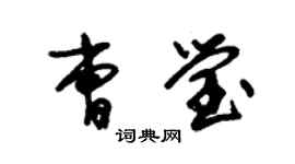 朱錫榮曹瑩草書個性簽名怎么寫