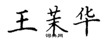 丁謙王茉華楷書個性簽名怎么寫