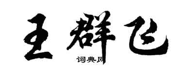 胡問遂王群飛行書個性簽名怎么寫