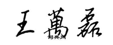 王正良王萬磊行書個性簽名怎么寫