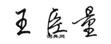 駱恆光王臣量行書個性簽名怎么寫