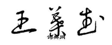 曾慶福王葉武草書個性簽名怎么寫