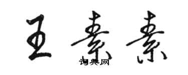 駱恆光王素素行書個性簽名怎么寫