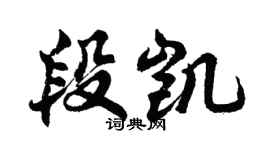 胡問遂段凱行書個性簽名怎么寫