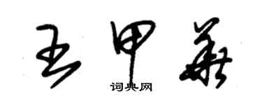 朱錫榮王甲華草書個性簽名怎么寫