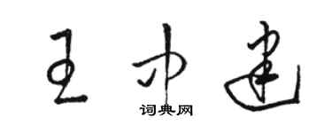 駱恆光王中建草書個性簽名怎么寫