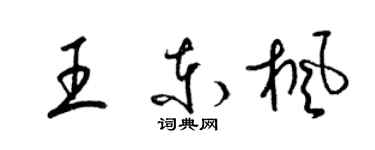 梁錦英王東楓草書個性簽名怎么寫