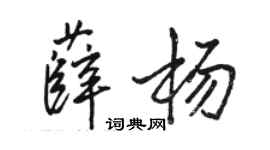 駱恆光薛楊行書個性簽名怎么寫