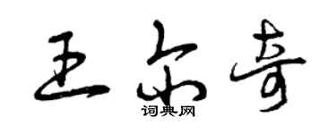 曾慶福王爾奇草書個性簽名怎么寫