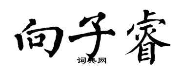 翁闓運向子睿楷書個性簽名怎么寫